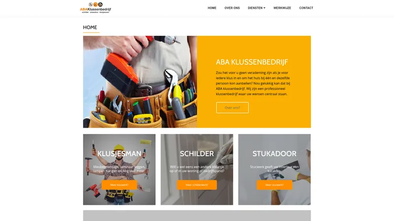 Website van ABAklussenbedrijf