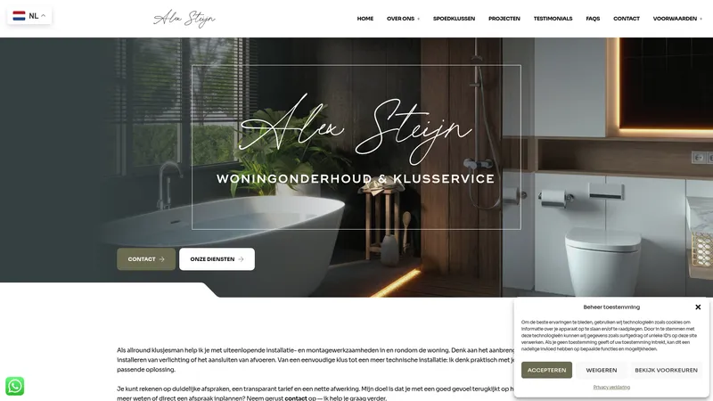 Website van Alex Steijn - woningonderhoud & Klusservice