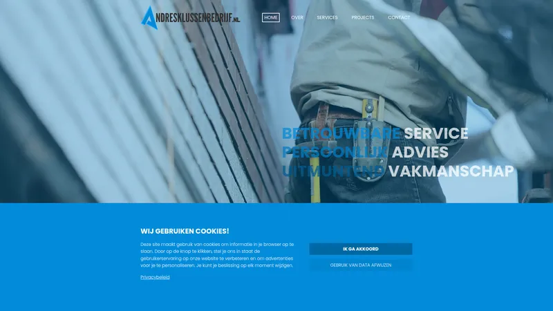 Website van Andre's Klussenbedrijf