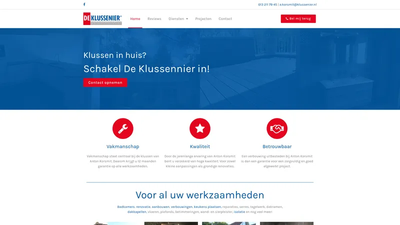 Website van Anton Korsmit - De Klussenier