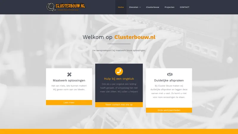 Website van Clusterbouw