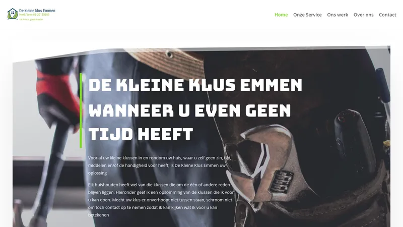 Website van De Kleine Klus Emmen