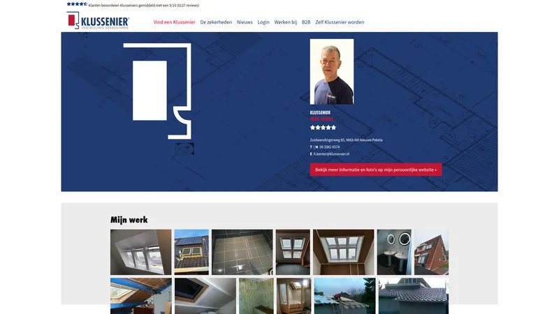 Website van De Klussenier Henk Kenter