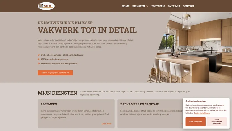 Website van De Nauwkeurige Klusser