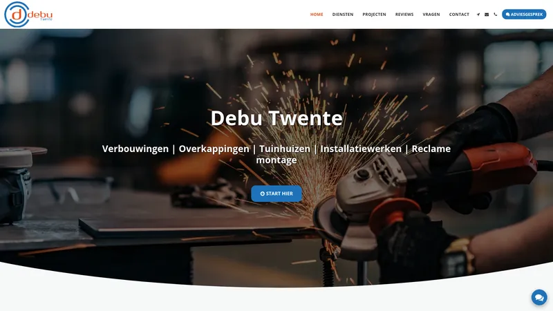 Website van Debu Twente