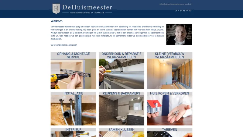 Website van DeHuismeester
