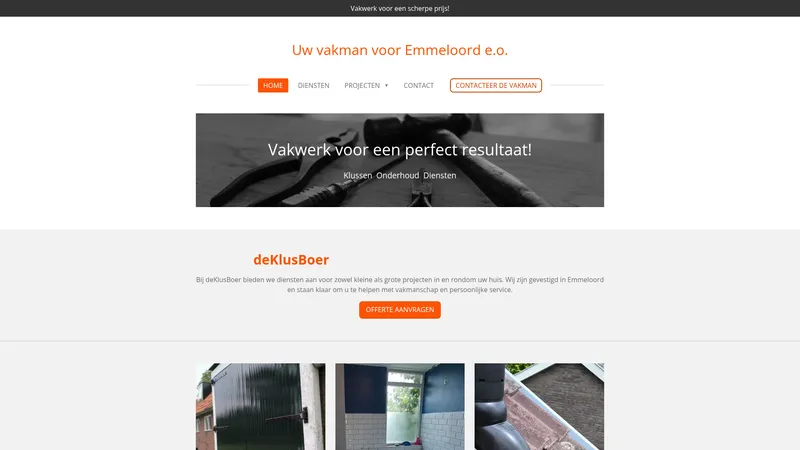 Website van deKlusBoer
