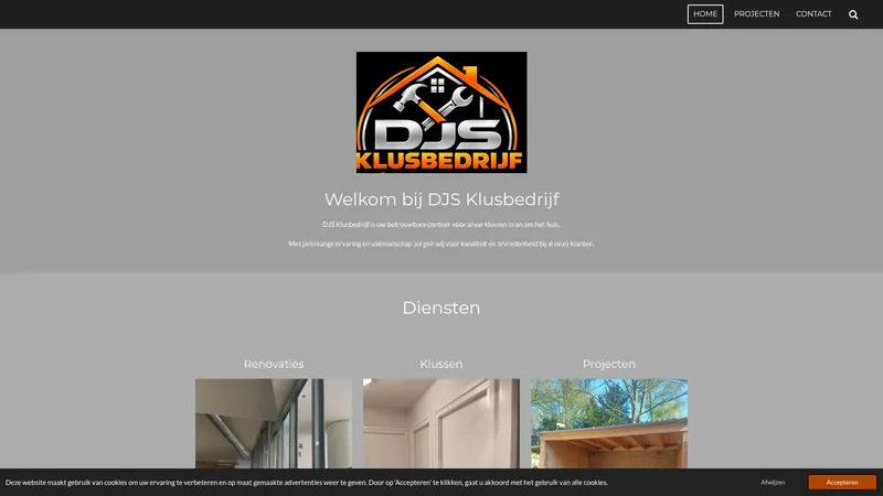 Website van DJS Klusbedrijf