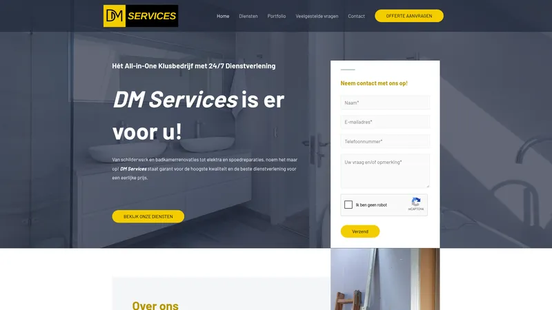 Website van DM Services | Klus- en schildersbedrijf in Breda
