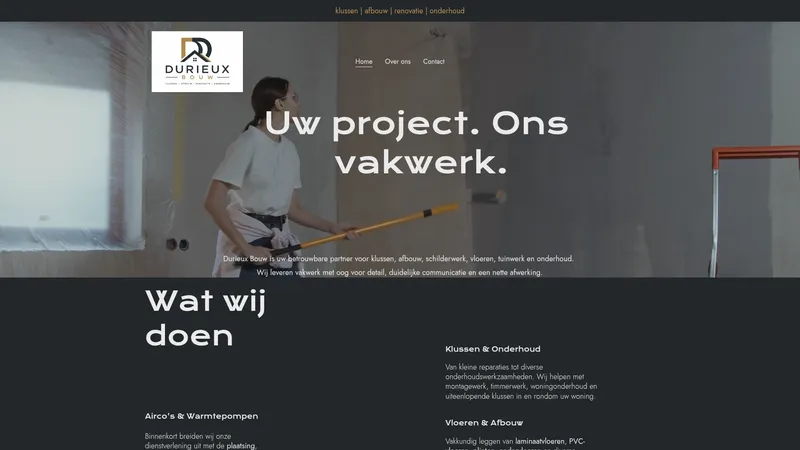 Website van Durieux Bouw