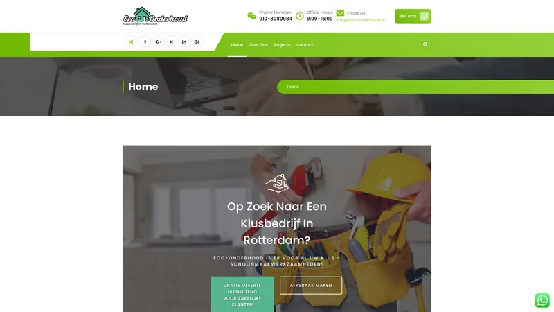 Website van Eco Onderhoud