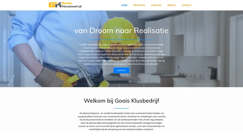 Website van Goois Klusbedrijf