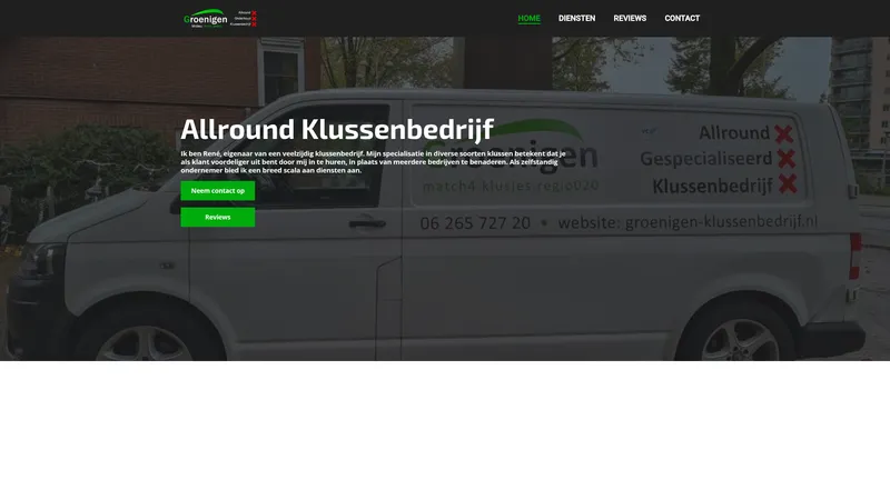 Website van Groenigen-klussenbedrijf