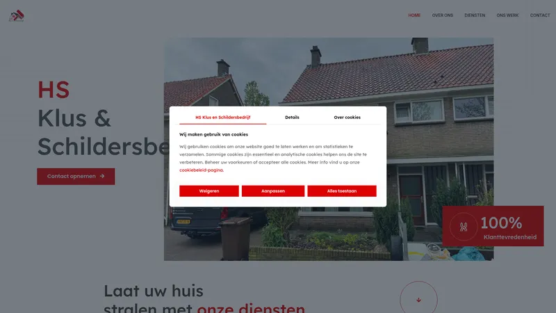 Website van HS Klus en Schildersbedrijf
