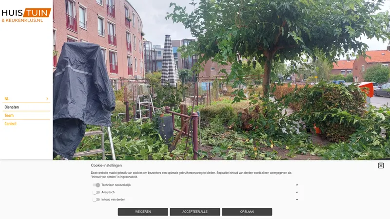 Website van Huistuinenkeukenklus