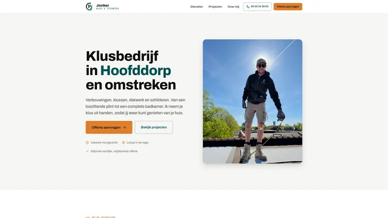 Website van Jonker Klus