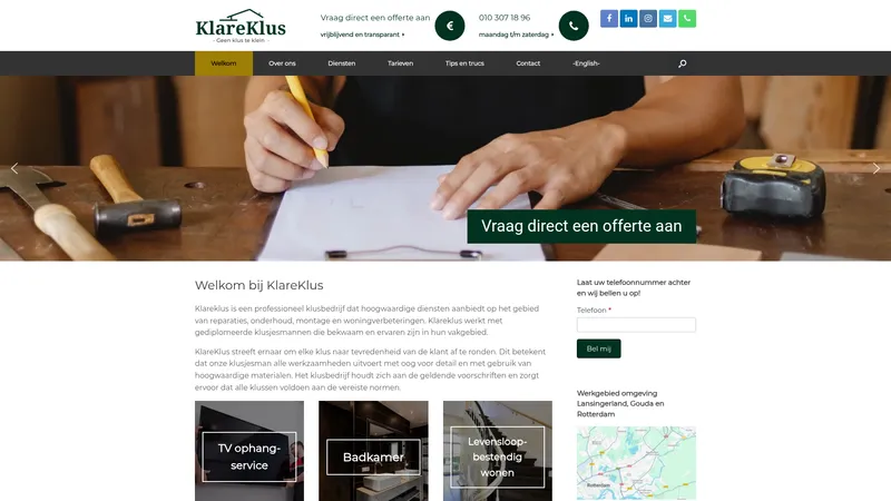 Website van KlareKlus