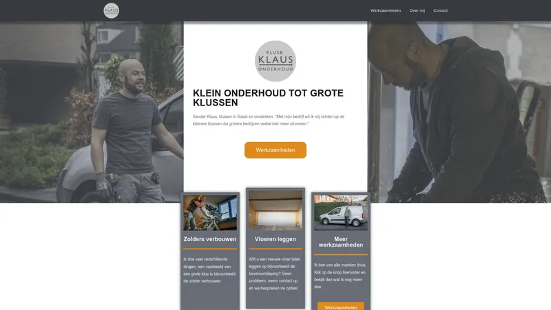 Website van Klaus Klus Onderhoud