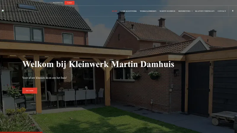 Website van kleinwerk Martin Damhuis