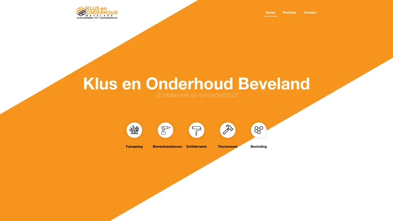Website van Klus en onderhoud Beveland
