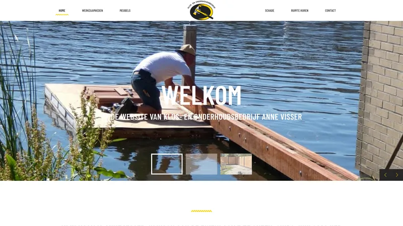 Website van Klus- en onderhoudsbedrijf Anne Visser