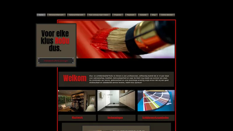 Website van Klus- en schildersbedrijf RoDu