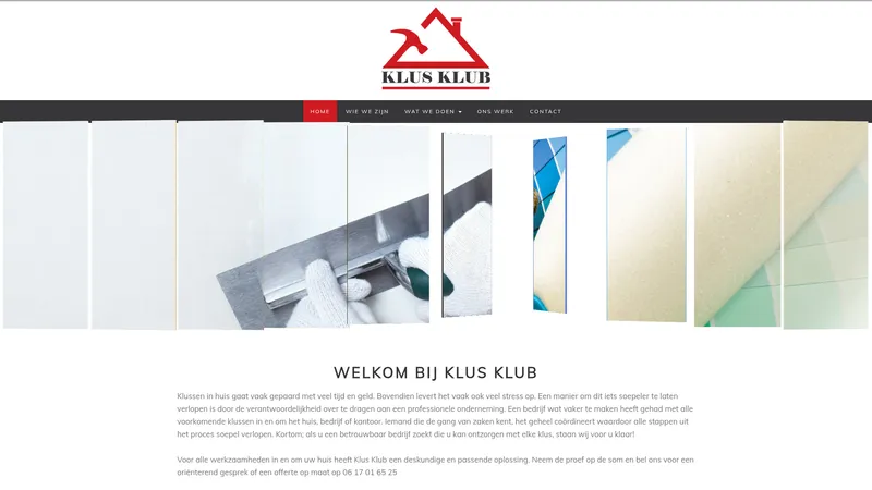 Website van Klus Klub