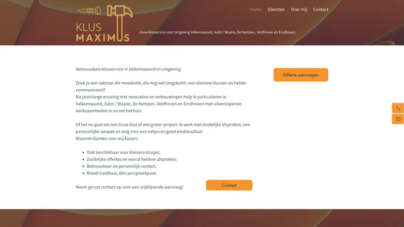 Website van Klus Maximus
