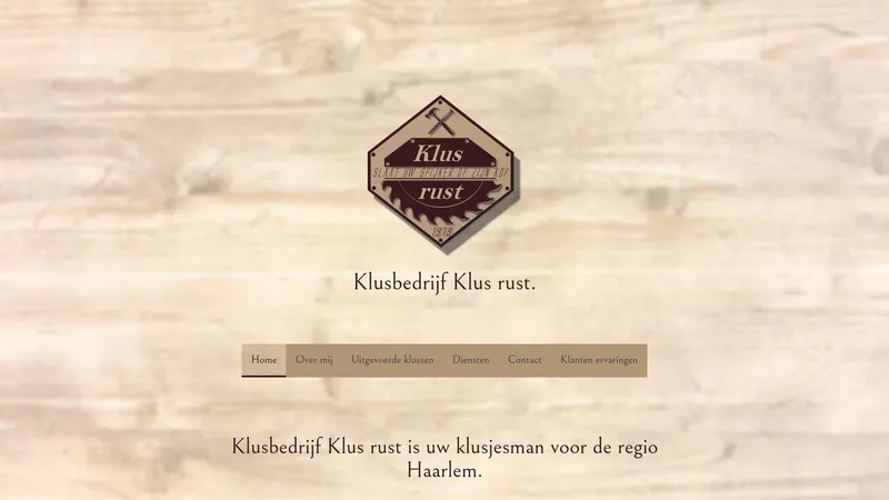 Website van Klus rust
