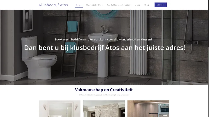 Website van Klusbedrijf Atos