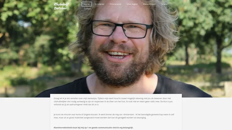 Website van Klusbedrijf Buitelaer