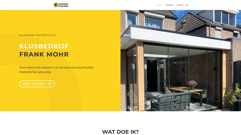 Website van Klusbedrijf Frank Mohr🛠