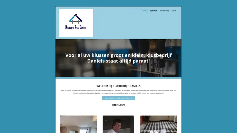 Website van Klusbedrijf Frans Daniëls🛠