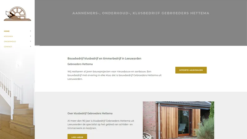 Website van Klusbedrijf Gebroeders Hettema