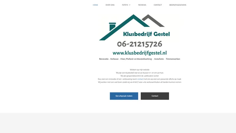 Website van Klusbedrijf Gestel🛠