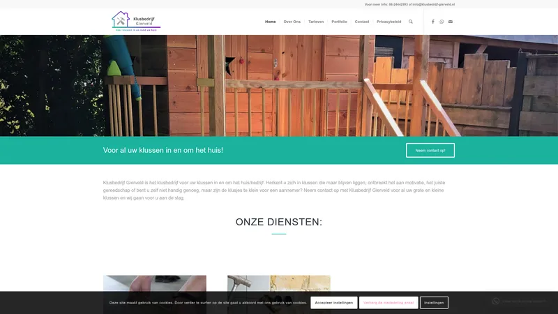 Website van Klusbedrijf Gierveld