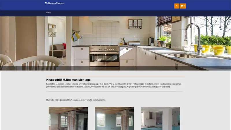 Website van Klusbedrijf M.Bosman Montage🛠