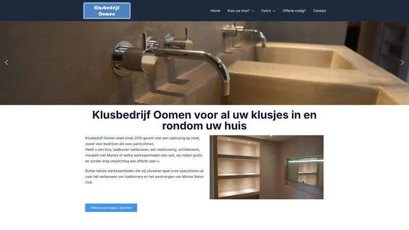 Website van Klusbedrijf OomenðŸ›
