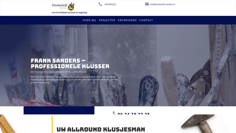 Website van Klusbedrijf Sanders 🛠