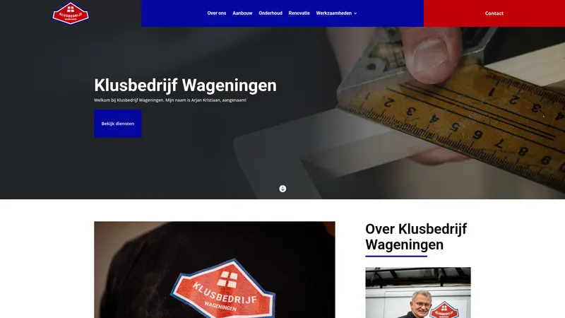 Website van Klusbedrijf Wageningen Arjan Kristiaan🛠