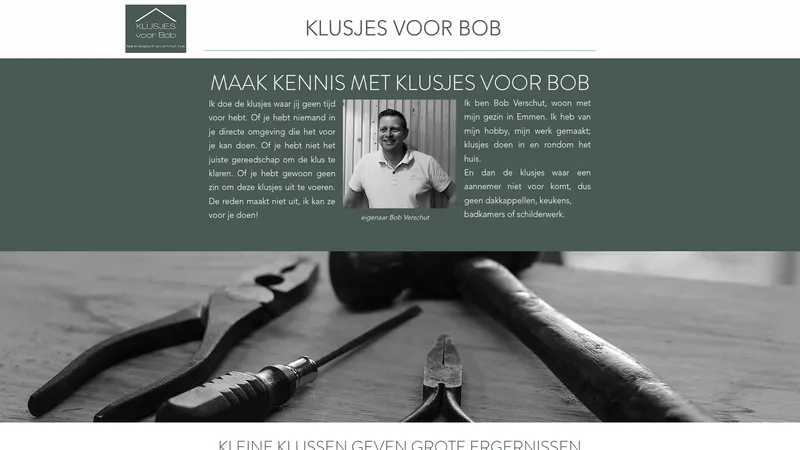 Website van Klusjes voor Bob