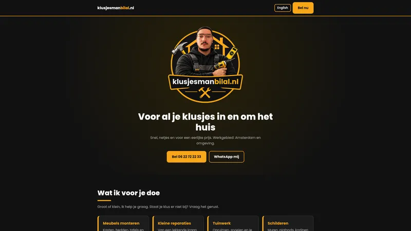 Website van KlusjesmanBilal
