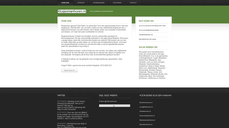 Website van Klusjesmanhuren