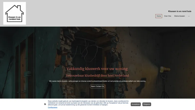 Website van Klussen in en rond huis Tilburg