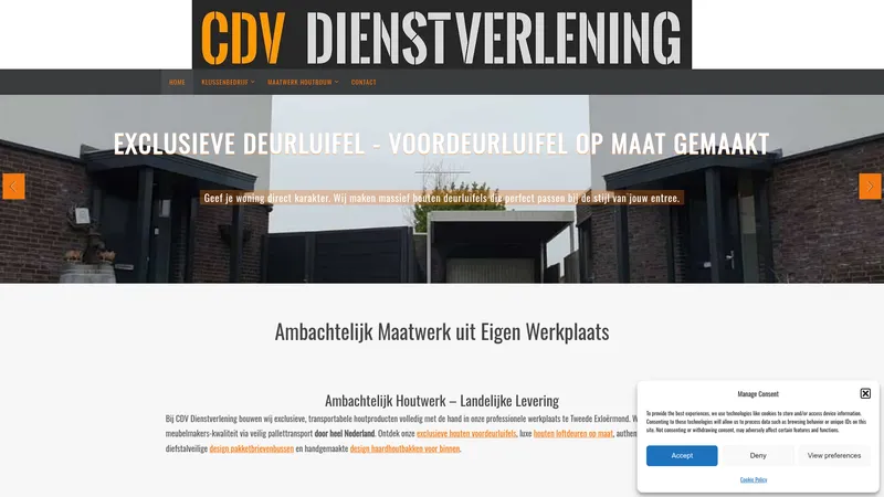 Website van Klussenbedrijf CDV Dienstverlening