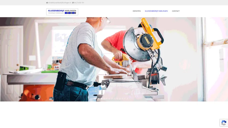 Website van Klussenbedrijf Harlingen-Timmerman-Schilder-Schoonmaak-Tuinonderhoud.