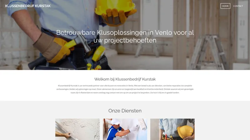 Website van Klussenbedrijf Kurstak