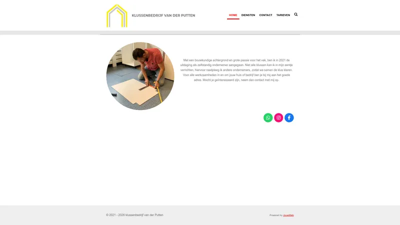 Website van klussenbedrijf van der putten