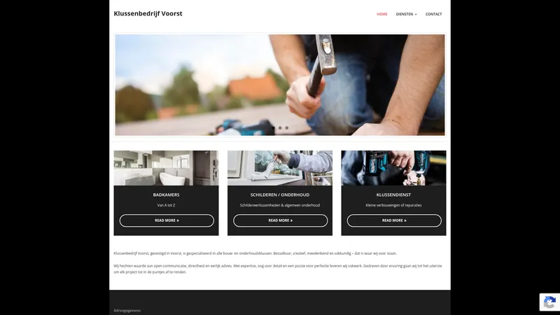 Website van Klussenbedrijf Voorst