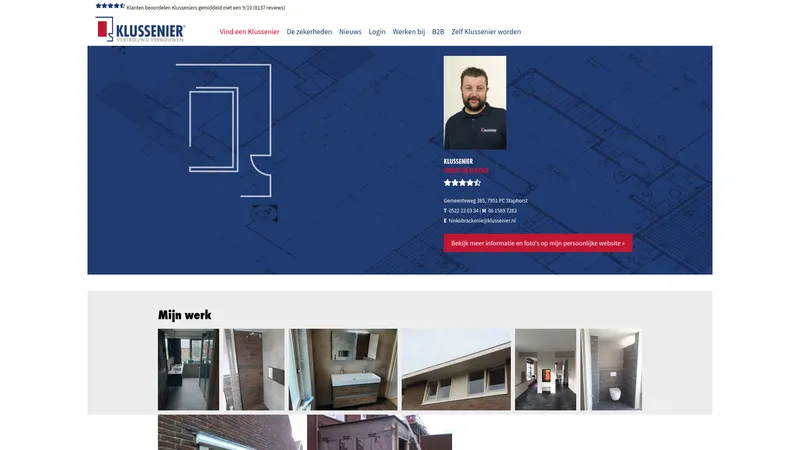 Website van Klussenier Hinko Brackenie